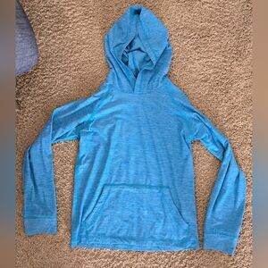 Hanna Andersson Heathered Light Blue Hoodie Top